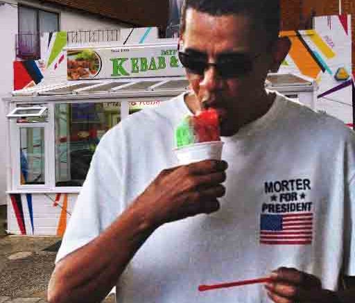 Obama at South Woodham Ferrers Kebab Van.